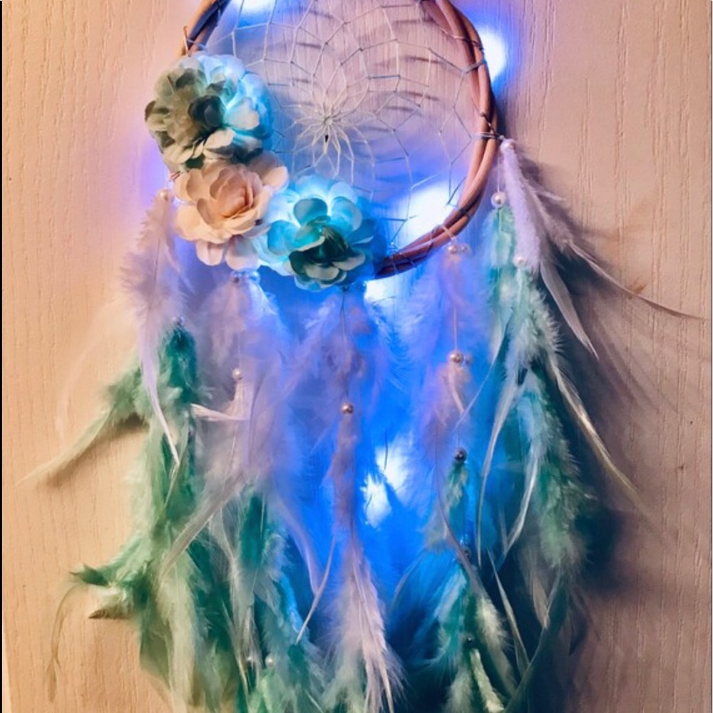 Light up floral dream catcher